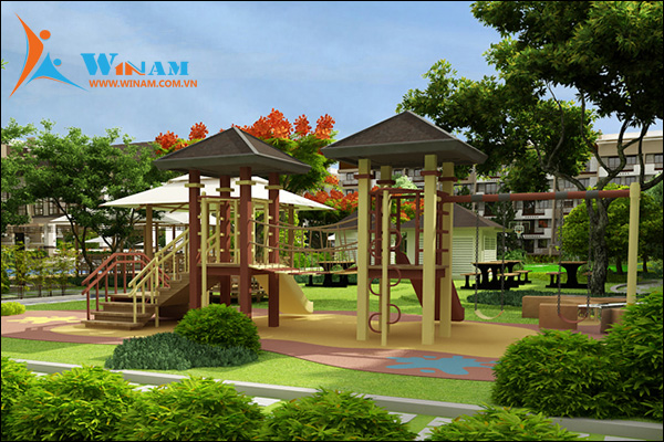Giải pháp nào cho Sân chơi trẻ em vào mùa mưa?